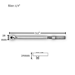 Kunci Tork Torque Wrench 60-330 FT-LB 1/2" 3/8" 1/4" ratchet adjust spanner Micrometer Torque Wrench With Case