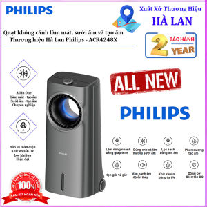 Quạt không cánh lọc và khử khuẩn làm mát phun sương tạo ẩm vào mùa hè. Kiêm máy sưởi ấm và tạo ẩm mùa đông Serial 4000. Thương hiệu Hà Lan cao cấp Philips - ACR4248X
