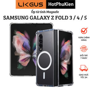 Ốp lưng chống sốc trong suốt hỗ trợ sạc Magsafe cho Samsung Galaxy Z zFold 4 / Fold 5 6 7 hiệu Likgus Magsafe Magetic Case siêu mỏng 1.5mm độ trong tuyệt đối chống trầy xước chống ố vàng tản nhiệt tốt