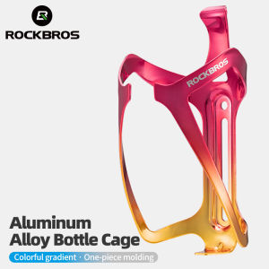 ROCKBROS Bicycle Bottle Cage Fashionable Colored Aluminum Alloy Mountain Bike Bottle Holder Vacuum Plating Durable Road Bike Bottle Cage Bike Accessories