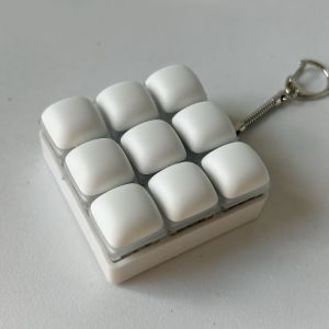 MINIFELE 262 DIY Keyboard Fidget Keychain Keys Button 3/4/9Keys Clicker Toy Relaxing Keycap Finger Keyboard Cap Adult