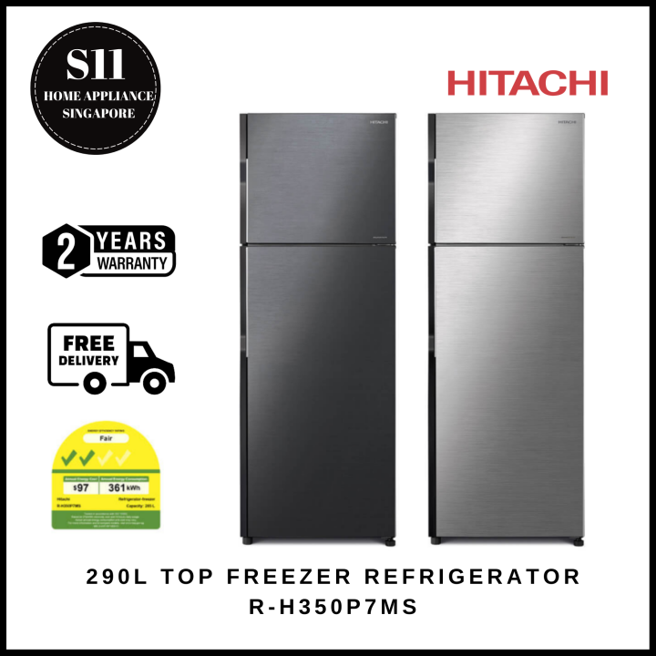 HITACHI R-H350P7MS 290L 2 DOOR REFRIGERATOR STYLISH LINE