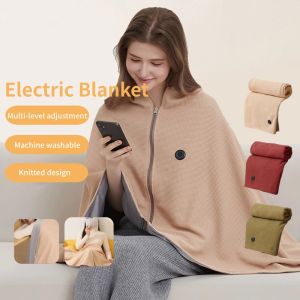 Electric Blanket USB Washable Body-warming Shawl Blanket Outdoor Removable Power Bank Heated Blanket Office Leg Warmer