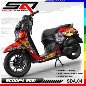 Decal Sticker Custoom Full Body SCOOPY NEW 2020-2023 Decal Stiker Variasi Motor SCOOPY NEW SDA.04