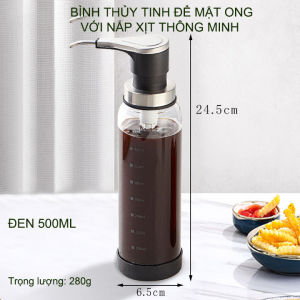 Bình đựng mật ong thông minh đa năng với đầu xịt tiện dụng bằng inox 304 (BMO03)