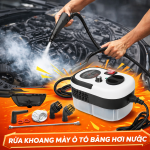 Máy Vệ Sinh Hơi Nước Cầm Tay – Rửa Khoang Máy Ô Tô Làm Sạch Bếp Kính Nội Thất Xe