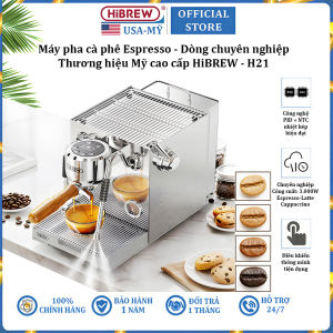 Máy pha cà phê Espresso Cappuccino Latte chuyên nghiệp thương hiệu Mỹ cao cấp HiBREW H21 3000W - Hàng nhập khẩu (BH 12 THÁNG)