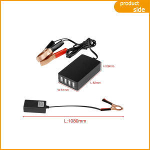 ตัวแปลง DC ที่ชาร์จ DC 5V สําหรับโทรศัพท์มือถือ มีลิปหนีบแบตเตอรี่