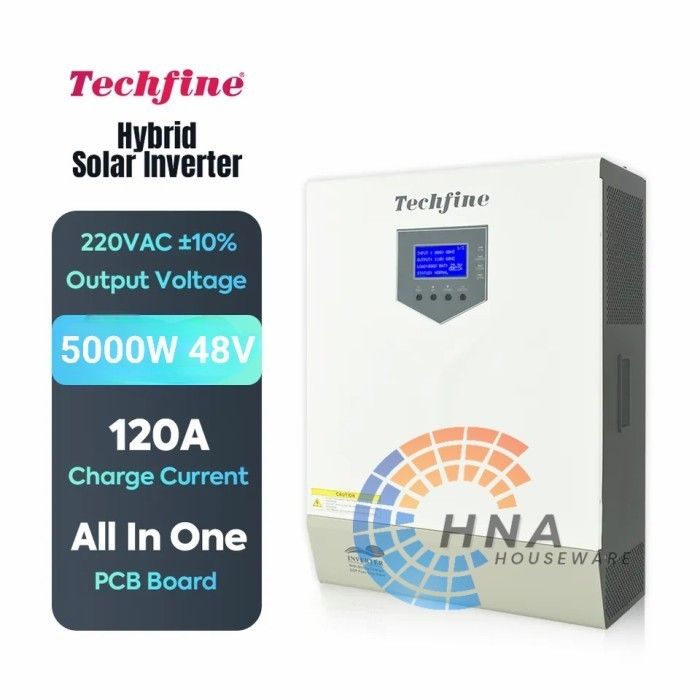 TECHFINE INVERTER HYBRID LOW FREQUENCY 6.3KVA 5000 WATT 48V MPPT 120A ...
