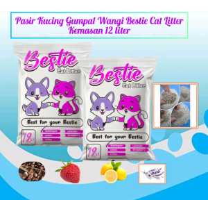 12 LT- Pasir Gumpal Wangi Kucing BESTIE dan MAGGIE Bentonite Cat Litter - READY STOCK