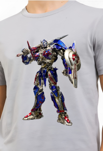 Kaos Pria 3 Dimensi Motif Animasi Optimus Prime Tshirt Oblong Katun 24s H0152 By Hans & co