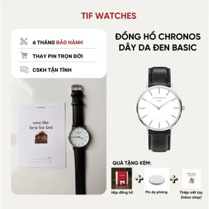 Đồng hồ Nam Chính Hãng CHRONOS Tif Watches Doanh Nhân Dây Da Cao Cấp Quà Tặng Bạn Trai
