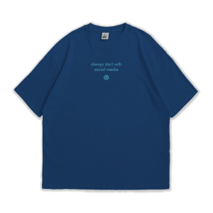 BLAC BROTHER88 New Arrivall Oversized T-Shirt Always Start With Social Media