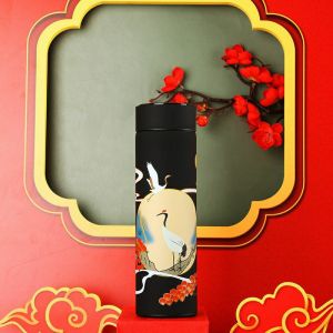 304 Stainless Steel Touch Screen LED Temperature Thermos Flask 480ml Thermal Bottle China serie Vacuum Flasks 国潮中国风保温杯