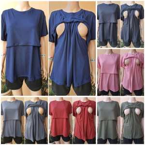 Plus Size Nursing/Breastfeeding Tops Blouse 2XL-4XL