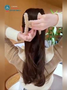 【Special Offer】Big Fluffy Claw Clip for Women Back of Head Holder Korean Elegant Hair Accessories Thick Hair Non Slip Velvet Material Daily Wear Ponytail Clip Cute Design 2026 Fashion New