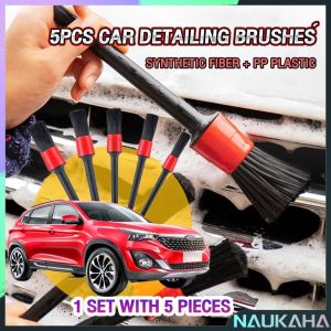 N.K. 5PCS Car Detailing Brushes Car Wash Slit Brush Clean Seat Detail Brush for Cleaning Car