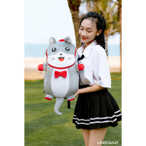 Balo mèo con màu xám đi họcđi chơibalo chống nước