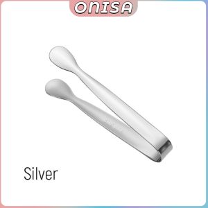Mini Ice Cube Tongs Food Serving Tongs Stainless Steel Tea Party Clip Pastry Clamp 1Pc