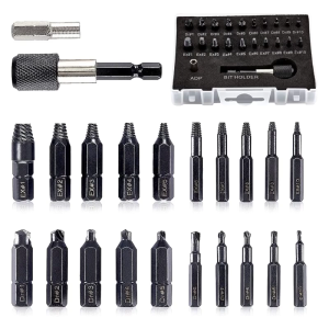 22Pcs Extractor Screwdriver Remover Purpose Tools Disassemble Screws Bolt Stud Slip Teeth Damaged Demolish Stripped