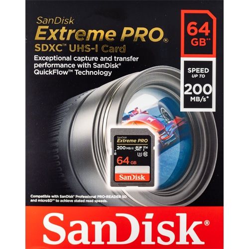 Thẻ nhớ Máy Ảnh SDXC SanDisk Extreme Pro 64GB UHS-I U3 4K V30