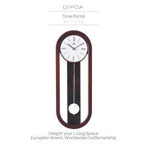 DIPOA time poral (wp114db) wall clock with long angle flat design
