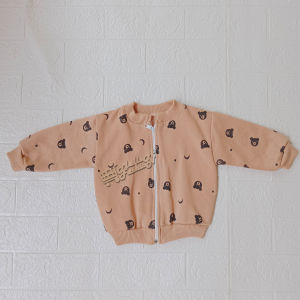 Jaket Sweater Bomber Anak Motif Full Printing Usia 3-12 Bulan