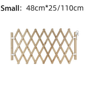 Retractable Folding Dog Gate Wooden Fence Isolation Fence Pet Safety Separation Barrier for Indoors and Outdoors