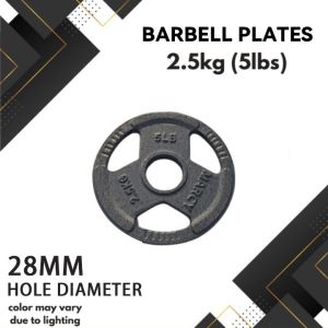 Tri-Grip Weight Plates 2.5CM/5CM/10CM/15CM/20CM/25KG – Professional Barbell Plates with 28mm Hole Perfect Gym Fitness Training Equipment for Home & Commercial Gyms