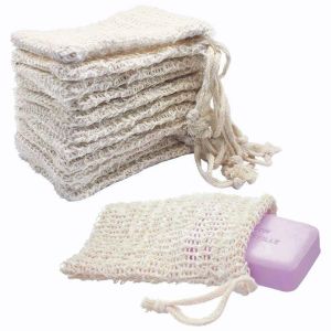Soap Mesh Bag Body Natural Cotton Linen Foaming Soap Bag Massage Exfoliator Pouch Bathing Bubble Maker Cleaning Tool