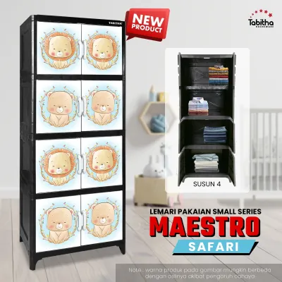 TABITHA Lemari Pakaian Plastik MAESTRO (Tabitha Houseware)/printing series small/2susun/3susun/4susun/5susun