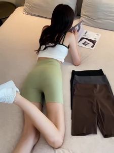 Shipped from China [2025] Three-Quarter Shark Pants for Women Summer Thin Style Tummy Control Hip Lift Anti-Exposure Safety Shorts Cycling Yoga Fitness Pants