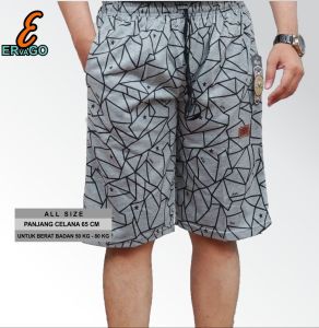 Celana Kolor Pendek Pria 3/4 Bawah Lutut Katun Harian Santai