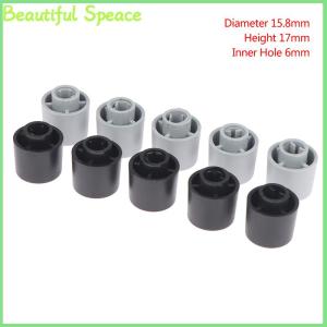 Beautiful 5pcs พลาสติกครึ่งเพลาลูกบิด Potentiometer Encoder KNOB D-shaped Inner Hole 6mm