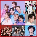 Tranh đính đá BTS tự làm quà lưu niệm postcard poster BTS. 