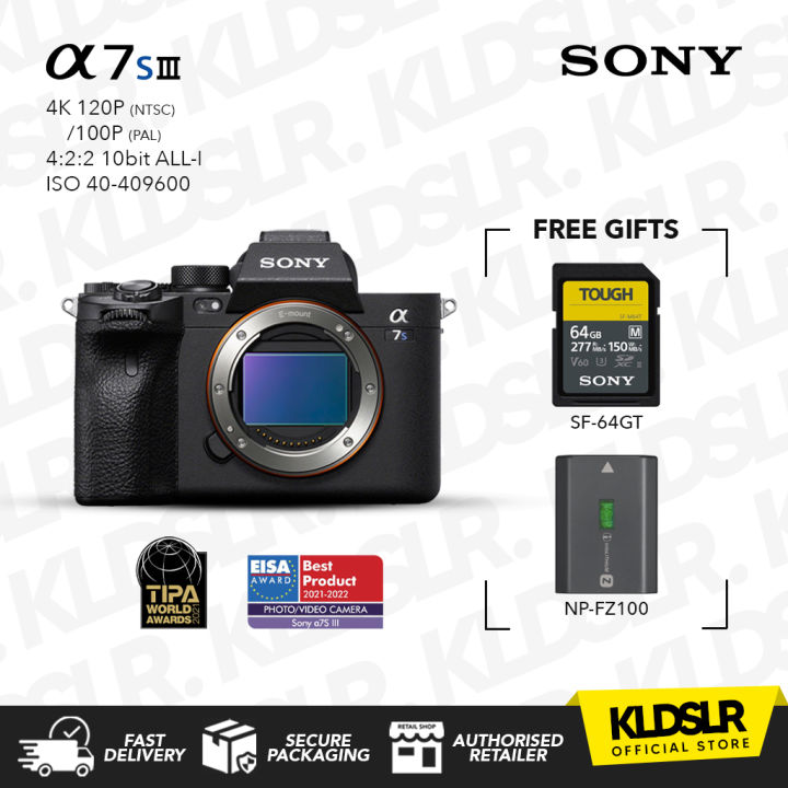 Sony a7SIII a7S III a7S3/ a7S Mark III Full-Frame Mirrorless