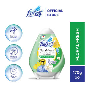 [Bundle of 6 & 12] Farcent Scented Gel Egg Air Freshener Mosquito Repellent Lavender Peach Floral Sky Breeze Lemon (170g)