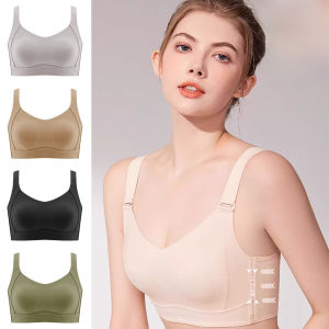 Push-Up Anti-Sagging Bra For Women/Daily Wear Seamless Full Coverage/Skin-Friendly Breathable Comfort/Minimize Bust Appearance Side Breast Support/Plus Size Adult Ladies