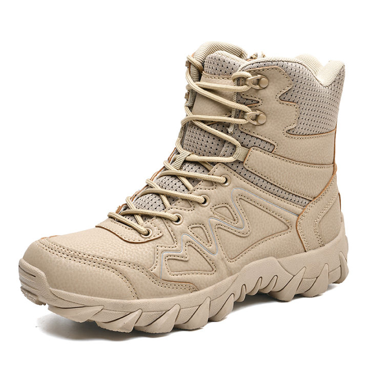 Ankle Boots For Men Desert Combat Boots Men Lace Up Outdoor Tactical 