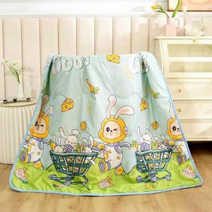 Chăn Hè Chất Liệu Cotton Đũi Cao Cấp Kháng Khuẩn Họa Tiết Ngộ Nghĩnh Cho Bé