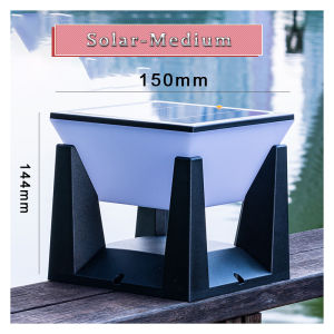 Solar Pillar Light Outdoor Led Gate Post Pole Lighting Column Balcony Fence Outside Plastic Fence Black Lamps