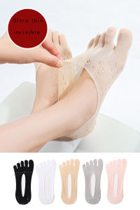 Yingbao 2 Pair Five finger Toe Socks Women Female No Show Summer Ultra-thin Non slip Ladies Low Cut Invisible Sock