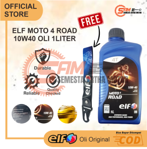 Oli Semi Synthetic ELF Moto 4 Road 10W40 1L Motor Sport Vixion CBR MX King Sonic FU