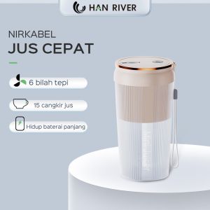 Han River Blender Portable 340ML Mini Juice Gelas Kaca (HRJC02GN)
