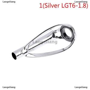 [COD] Laogeliang 1ชิ้นแหวนนำปลายด้านบนสีเงิน สีรุ้งปราศจากการพันกันสำหรับคันเบ็ดแบบสปินนิ่ง