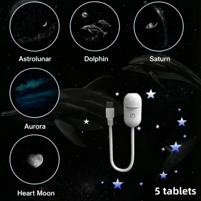 【Keep_Real】NEW! โปรเจคเตอร์ดาว โปรเจคเตอร์เปลี่ยนลายท้องฟ้าได้ ชาร์จ USB ปรับโฟกัสได้ ของแต่งห้องนอน Galaxy Projector พกพา