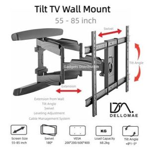 DM DELLOMAE P65 50 to 85 Inch Full Motion TV Wall Tilt Swivel Bracket Wall Mount 3269.1
