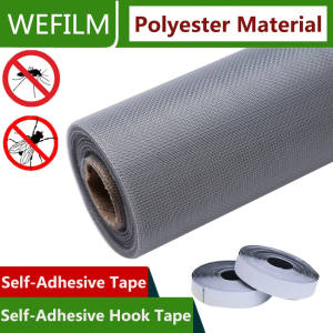 【COD】Mosquito Net DIY Self-Adhesive Window Screening Adjustable Anti-Insect Fly Bug Mosquito Window Mesh Prevent Dengue Fever Anti Insect Screen MosquitoFlies Net with Stick Type(Gray)