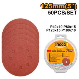 Buildmate x INGCO Sanding Sheet for Random Orbital Sander 125mm (5") AKRS1250511 IHT
