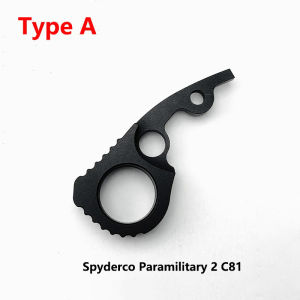 Aluminum Alloy Material Folding Signet Finger Ring for Spyderco Paramilitary 2 C81 C223 PARA3 Back Spacer Quick Open Hook